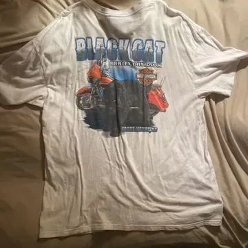 할리데이비슨 블랙캣 티셔츠 2XL 화이트