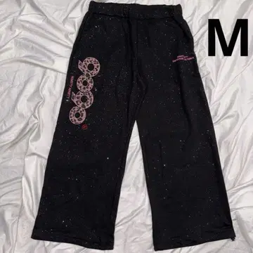 9090 girl OG 로고 글리터 스웨트 팬츠 M