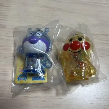 가자! 호빵맨 바스락 바스락 클리어 키링 2개 세트