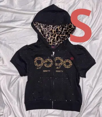 OG 로고 글리터 하프 지퍼 후드 티