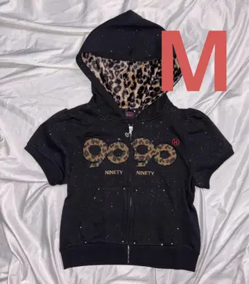 OG 로고 글리터 하프 지퍼 후드 티