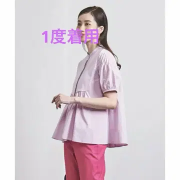 UNITED ARROWS 인기 블라우스! 핀턱 숏 슬리브 블라우스