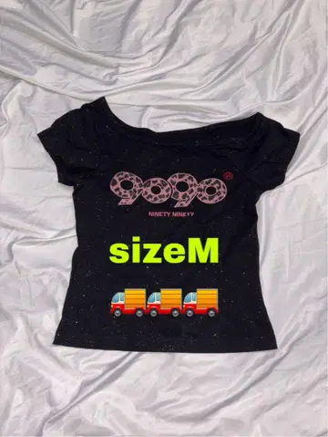 9090girl OG 로고 오프 숄더 글리터 M