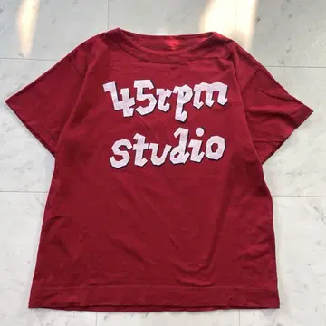 45RPM STUDIO 빨간색 티셔츠 레트로 레어