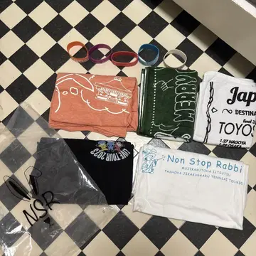 NonStopRabbit 타월, 티셔츠, 러버 밴드 세트