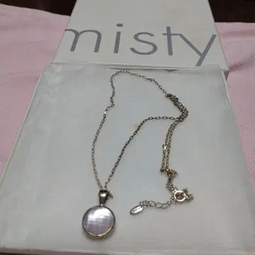 misty 실버 라운드 펜던트 목걸이