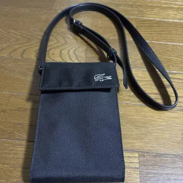 라코스테 블랙 스마트폰 숄더백