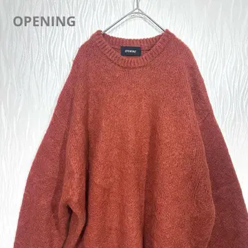 OPENING 모헤어 혼방 니트 스웨터 빨간색 M 사이즈