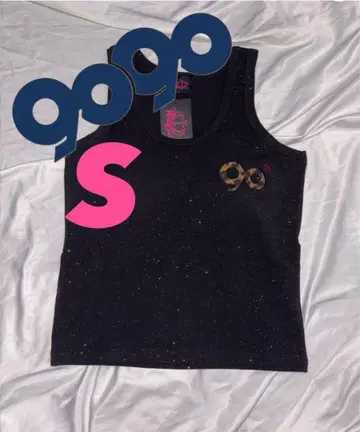 9090 girl OG 로고 글리터 탱크탑