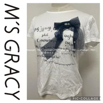 m's GRACY 엠즈 그레이시 리본 티셔츠 반팔 티셔츠