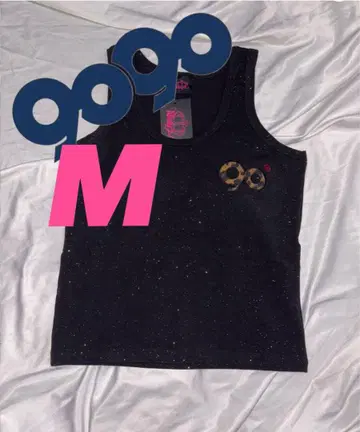 9090 girl OG 로고 글리터 탱크탑