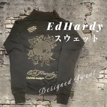 Ed Hardy 스컬 디자인 맨투맨 점퍼