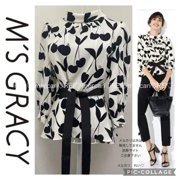 m's GRACY 엠즈 그레이시 체리 블라우스 티셔츠 체리