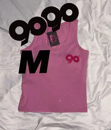 9090 girl OG 로고 글리터 탱크탑