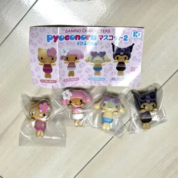 산리오 캐릭터즈 피코노루 마스코트 2 가챠 전 4종 컴플리트