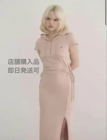 앤드메리 에밀리 슬릿 드레스 핑크