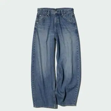 배기 커브 청바지 22인치 67blue