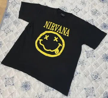 NIRVANA 닐바나 스마일 티셔츠 블랙 L