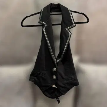 Dress up 블랙 큐빅 베스트