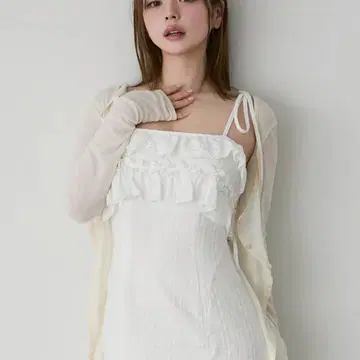 앤드메리 레이스 리본 카디건