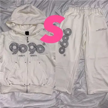 9090 girl OG 로고 지퍼 후드 팬츠