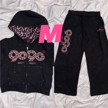 9090 girl OG 로고 스웨트 팬츠 티 세트