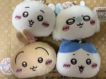 치이카와 토끼 하치와레 모몽가 봉제 인형 패스 케이스 4종 세트