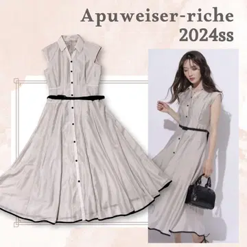 Apuweiser-riche 슬리브리스 셔츠 원피스 2024ss