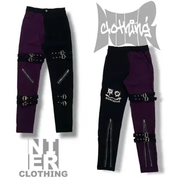 NieR 고품질 BONDAGE STYLISH TWO-TONE PANTS