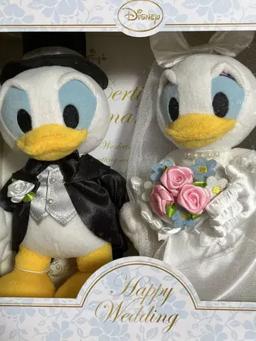 디즈니 도널드 덕 & 데이지 덕 웨딩 봉제 인형