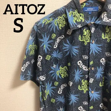 AITOZ (아이토스) 알로하 셔츠 파랑 S 남성용
