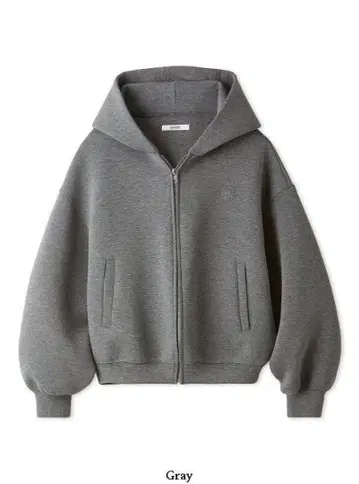 SNIDEL 엠보싱 로고 후디 GRAY 새상품급