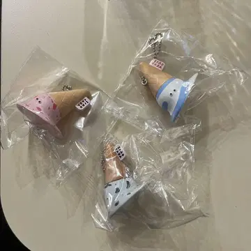 SIROCARA 녹아내리는 아이스 공 체인 마스코트 3종 한정판 소다