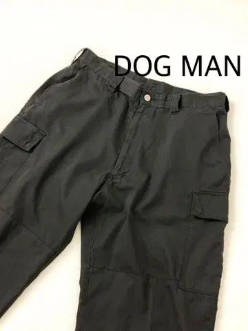 DOG MAN 카고 팬츠 블랙 사이드 포켓 부착 LL 사이즈!