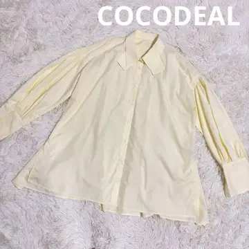 택 포함 미사용 새상품 코코딜 cocodeal 리본 칼라 빅 셔츠