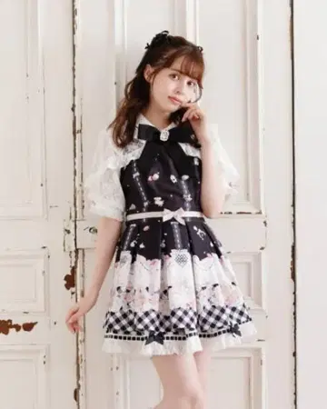 LIZLISA Sugary Treats Picnic 패턴 셋업 블랙