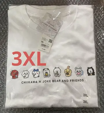 미사용 새상품 치이카와 (먼작귀) 유니클로 티셔츠 3XL 화이트