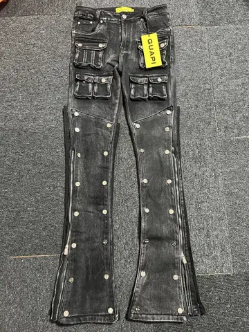 GUAPI 플레어 데님 30 블랙