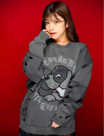 GALFY 가루피 츠기하기 좀비 맨투맨 차콜