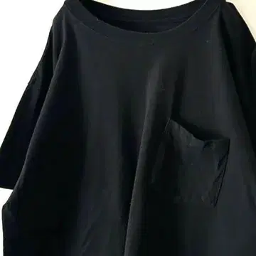 헤인즈 포켓 플레인 무지 티셔츠 L 블랙 검정 구제 의류
