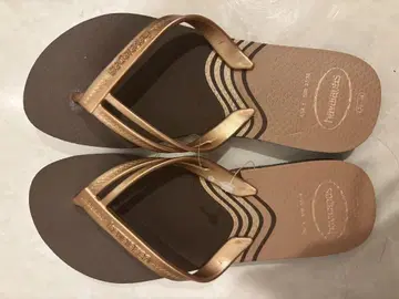 Havaianas 비치 샌들 브라운 골드