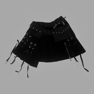 새상품 정품 Dimmoire 데님 랩 미니 스커트 M 사이즈