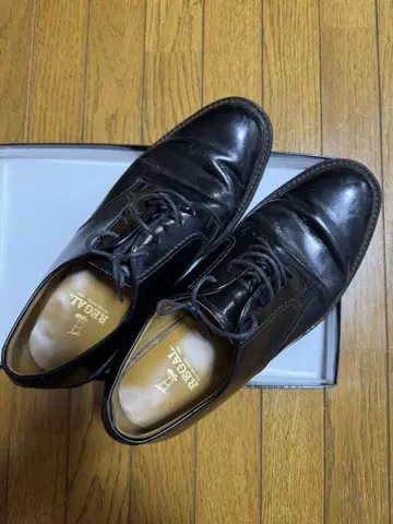 REGAL 블랙 레이스업 슈즈