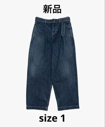 새상품 그라프페이퍼 SELVAGE DENIM BELTED PANTS