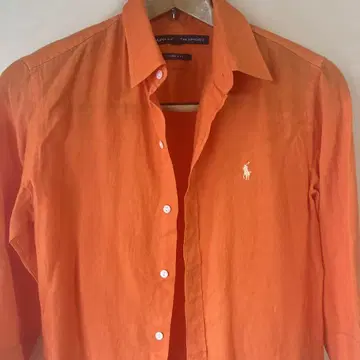 Ralph Lauren Sport 오렌지 슬림 핏 린넨 셔츠 9호