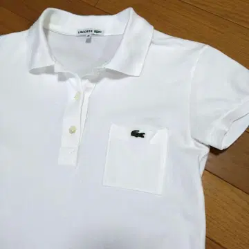 새상품급 라코스테 LACOSTE 자수 피케 셔츠 여성용 38