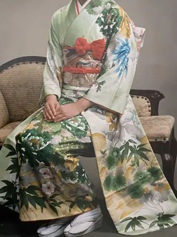 후리소데 기모노 쇼와 레트로 앤티크 쇼와