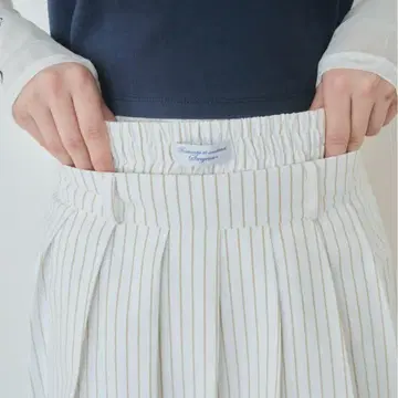 Smyeon 스트라이프 플레이어드 스커트