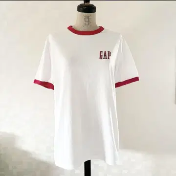 GAP 올드 갭 로고 링거 티셔츠