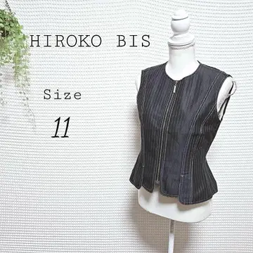 HIROKO BIS 스트라이프 베스트 사이즈 11